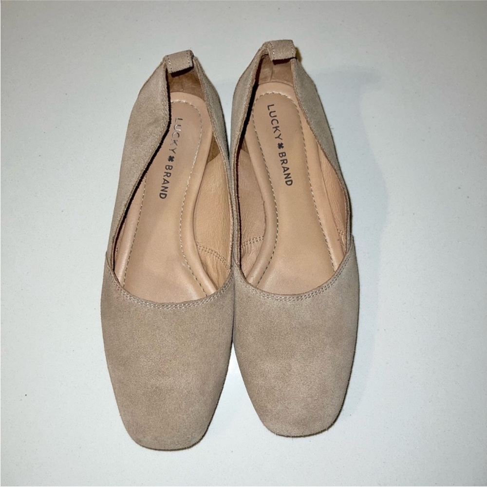 Lucky Brand Suede Tan Deyman Flats 8M